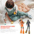 Scuba Steve Toy Diver with Hose - 2PCS Scale Model Sea Animals Action Figures for Fish Tank Play