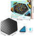 Agaommio 2 4 Triangle Chain Strategy Board Game, Geometric Chess Puzzle Games, Chain Triangle Chess Game with Rubber