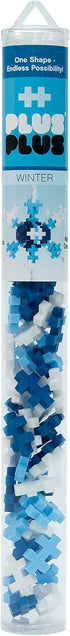PLUS PLUS Mini Maker Tube, Winter Snowflake, 70 Piece Construction Building Stem Toy for Kids