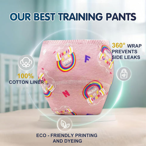 100% 2T-6T(6PCS,L) Upairy Training Pants for Girls Boys,Toddler Potty Training Underwear,Leakproof Reusable Kid