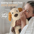 Puppy Stuffed Animals, Microwavable Stuffed Animal Adorable Fluffy Dog Plush for Warmth, Heatable & Coolable Lavender