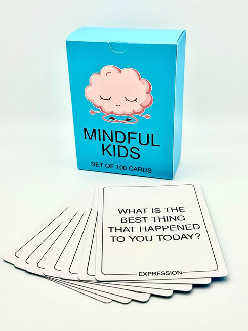Mindfulness Conversation Starter Cards for Kids, Inspirational Cards for Positive Affirmations and Conversations