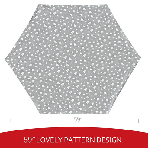 Baby Play Mat Cover (only Cover) Compatible with POP 'N GO Playpen Mat, Non-Slip Waterproof Hexagon Playpen Mat