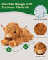 15 Inches Cuckool Highland Cow Stuffed Animals, Adorable Fluffy Plush Stuffed Animal Highland Cattle, Cute Soft Plushie