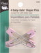 Dritz Pastel Baby-Safe Diaper Pins, 4 Count, Assorted Colors