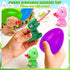 6 Pack Easter Dinosaur Toys for Kids, Filled Easter Egg with Dinosaur Tongue Out Squeeze Toys, Funny Novelty Toys