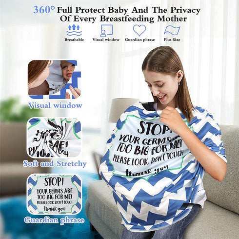 Metplus Stretchy Infant Car Seat Canopy, Metplus Baby Carseat Cover, Soft Nursing Breastfeeding Cover, Multi Use