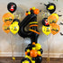 12 Inch Construction Balloons, Black Yellow Orange Confetti Truck Construction Party Latex Balloons for Boy Excavator