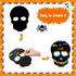 MGparty Halloween Crafts, 24PCS Rainbow Scratch Mask Magic Scratch Paper Art for Kids Birthday Classroom Decoration
