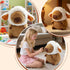 14 inch Capybara Plush, Cute Capybara Plush Toy Wear Removable Lamb Hat, Kawaii Soft Capybara Plushie Pillow, Capybara
