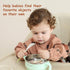 PewinGo Weaning Bib with Long Sleeves - Soft Waterproof Coverall Bibs for Baby Feeding, Easy to Clean (Orange)