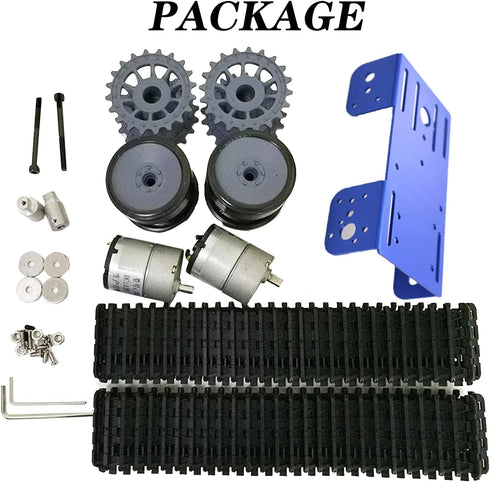 Premium Intelligent 2WD Tank Robot Chassis Platform with 2PCS DC Motors & Plastic Track