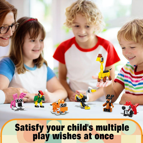 TWERF 30 Pack Set 6-12+ Party Favors for Kids- Animals Building Blocks Goody Bags Stuffers Classroom Prizes Easter