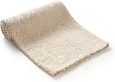 Neiwech Cotton Baby Blanket Knit Soft Cozy Lightweight Crib Stroller Nursery Receiving Swaddling