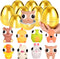 HIKISS 8 Pack Jumbo Golden Easter Eggs Fillers with Eye-Pop Fidget Toys,
