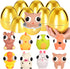 HIKISS 8 Pack Jumbo Golden Easter Eggs Fillers with Eye-Pop Fidget Toys,