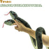 Snake Plush Toy,52'' Washable Simulated Snake Plush Cuddle Toy, Soft and Cute Children's Gift for Boys and Girls, Birthday Party Gift Prank Props, Two-Headed Snake Finger Puppet, Black Printing