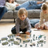 62PCS Diecast Military Vehicles Playsets - 3 Otters Army Toy Vehicle Models with Alloy Metal Vehicles and Army Men