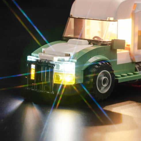 Upgraded LED Light Kit for Lego Dinosaur Missions, Compatible with Allosaurus Transport Truck Building Set 76966