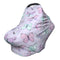 Schgap Purple Butterflies Car Seat Cover Canopy for Babies, Nursing Cover Breastfeeding Baby