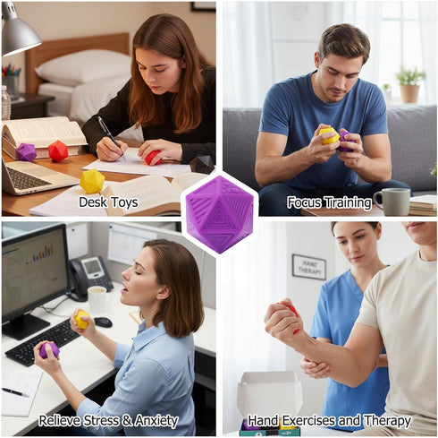 3+ Quiet Sensory Fidget Worry Stone for Kids & Adults Silicone Textured Tube Toy for Autism, ADHD & Anxiety, Calming