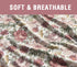 Little Jump Stretchy Jersey Knit Swaddle Blankets, Premium Cotton Floral Baby Quilt for Girls