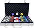AIBETOMG Poker Chips with Numbers,300Pcs Clay Poker Chips Set with Aluminum Travel Case,14