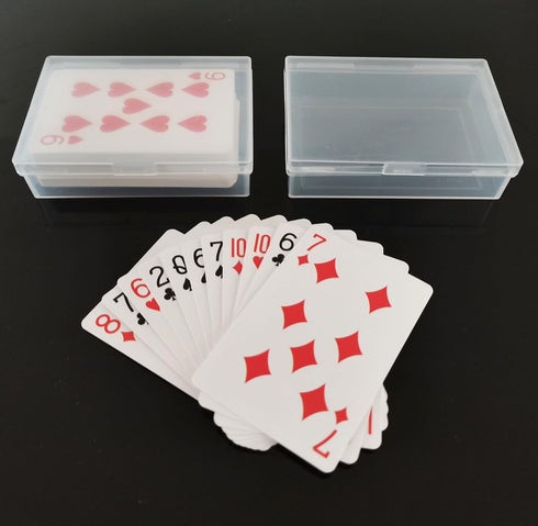 18Pcs Playing Card Deck Box - Clear Plastic Empty Playing Game Card Boxes Holder Storage Organizer for Bank Card