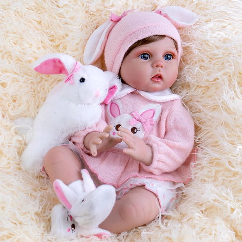 Aori Reborn Baby Dolls - Lifelike Girl Doll with Feeding Toy, Realistic Newborn Gift Set for Kids 3+