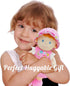 12" 1 2 3 June Garden Soft Dolly Emilia - Stuffed Soft Baby Doll Gift for Year Old Girls - Pink Dress