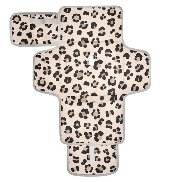 Animal Leopard Print Portable Diaper Changing Pad, Lightweight Waterproof Travel Changing Kit for Newborns