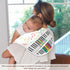 YYZZH 1 Pack 100% Colorful Piano Keyboard Music Note Muslin Burp Cloths for Baby Soft Cotton Baby Washcloths Bibs