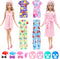 23 Pcs Doll Clothes and Accessories Including 6 Sets Bathrobes Pajamas, Towels,