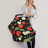 Schgap Strawberries Car Seat Covers Canopy for Baby, Soft Stroller Cover Nursing Cover Breastfeeding Baby Carrier