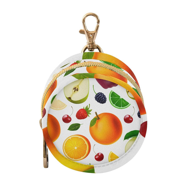 Fruit Round Pacifier Storage Case with Zipper, Portable Pacifier Case for Travel,