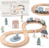 Comfy Cubs 30-Piece Wooden Train Set for Toddlers Ages 1+, Fun &
