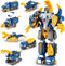 Construction Trucks Toy Dinosaur Vehicles Magnetic Set, 5-in-1 Educational STEM Building Car
