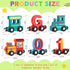 VercanMonth 43 Set 26 14 3 3-7 Pcs Magnetic Wooden Alphabet Number Trains for Kids with Alphabet, Number Trains