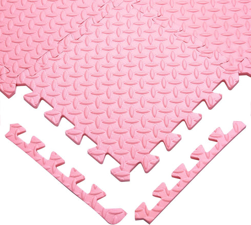 16Pcs 4 0.4 Coolcandy Baby Foam Play Mat with Edge Strips, Colors Interlocking Floor Tiles, Thickened Non-Slip Puzzle