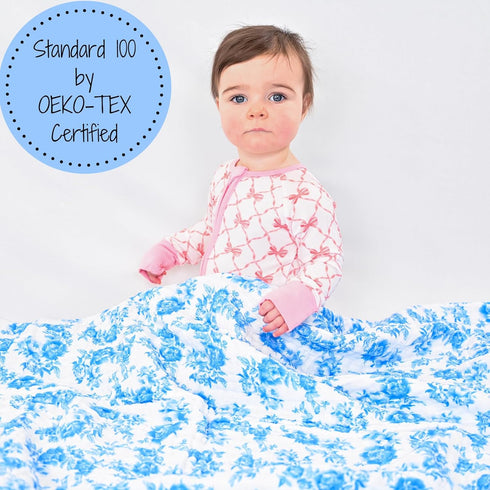 100% 47 47 Inches LollyBanks Baby Swaddle Blanket, Cotton Muslin Blankets for Girls, Large x Soft and Breathable
