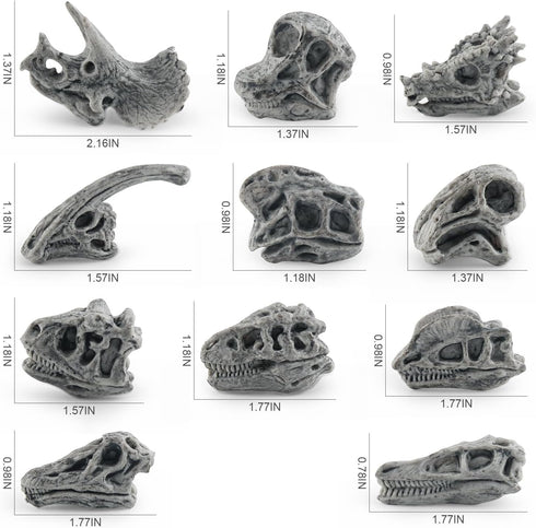 LC JoyCre Mini Grey Dinosaur Bones for Kids Sandbox Toys - Realistic Fake Dinosaur Bones for Kids to Dig Up
