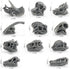 LC JoyCre Mini Grey Dinosaur Bones for Kids Sandbox Toys - Realistic Fake Dinosaur Bones for Kids to Dig Up