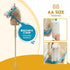 36 Inches(AA HollyHOME Stick Horse Plush Handcrafted Hobby Horse on a Stick with Wood Wheels Real Pony Neighing