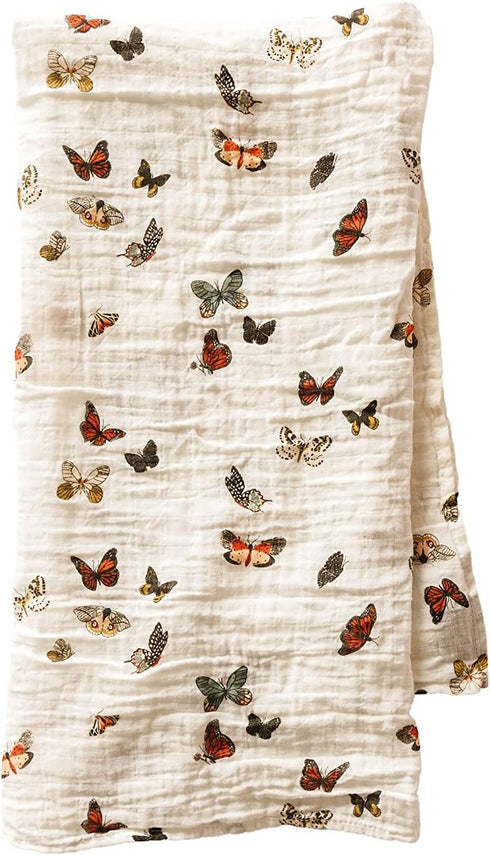 CLEMENTINE KIDS Muslin Infant Swaddles (Butterfly Swarm)