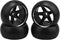 4pcs RC 5 Spoke Wheel Drift Tyre - Black Wheel Rims Replacement for WL 1/28 K969 K989 P929 RC Car