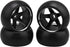 4pcs RC 5 Spoke Wheel Drift Tyre - Black Wheel Rims Replacement for WL 1/28 K969 K989 P929 RC Car