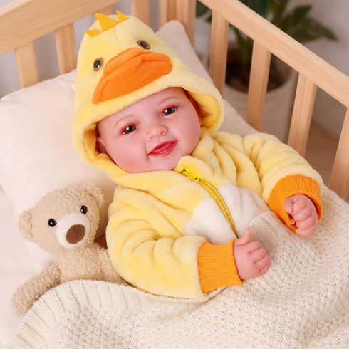 Set 15" BABESIDE Lightweight Baby Doll Realistic Soft Doll for Girls, Easy to Carry & Hug Pretend Play & Gift
