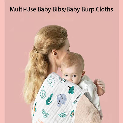 2 Pack 70% 30% 22'' 12'' Muslin Baby Burp Cloths - Viscose from Bamboo and Cotton Large by Absorbent Milk Spit Up Rags