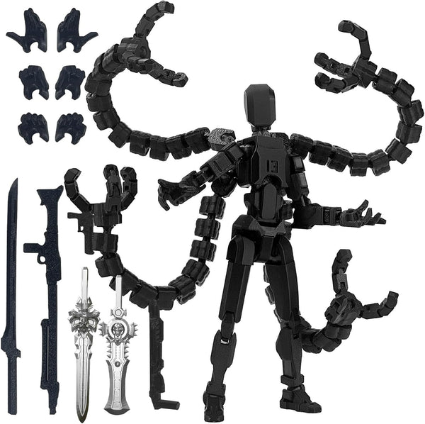 PkghoKids T13 Action Figure Already Assembled Accessories,T13 Multi-Jointed Movable,for Collectors Desktop Decorations t-13