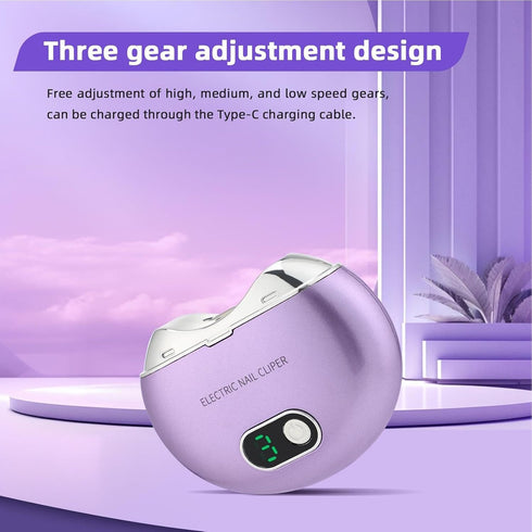 Generic Trimmer 3-Speed Trimmer, Trimmer Electric Nail Clipper - Rechargeable Automatic Fingernail and File, LCD